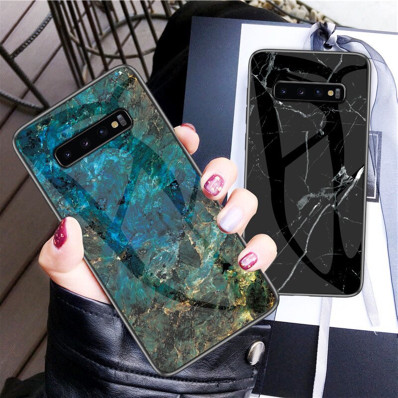 Phone Case Manufacturer - OEM Luxury Marble Tempered Glass for Samsung S10 Plus