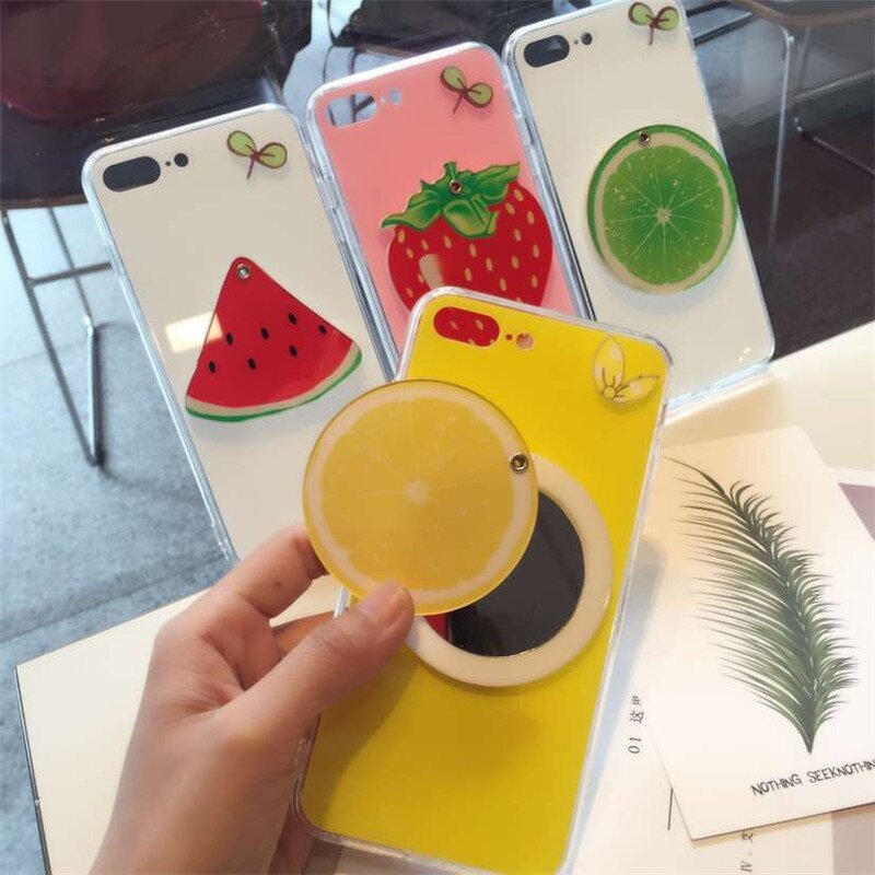 Phone Case Manufacturer - OEM Fashion 3D Fruit Mirror for iPhone 8 Soft TPU