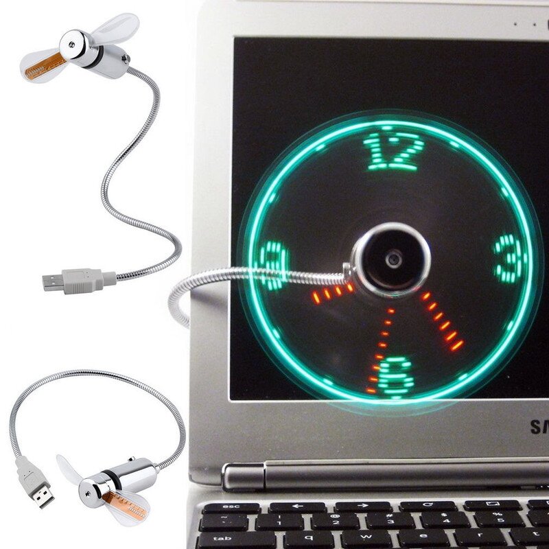 USB Fan Manufacturer - OEM New Mini Flexible LED Clock for Laptop PC
