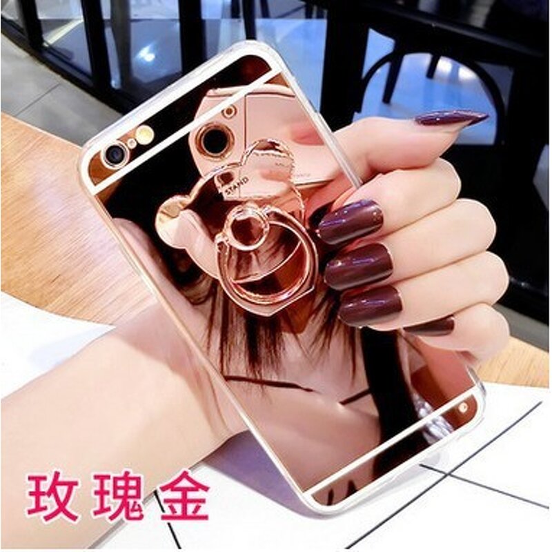 Phone Case Manufacturer - OEM Luxury Diamond Mirror for iPhone 7 Plus with Ring