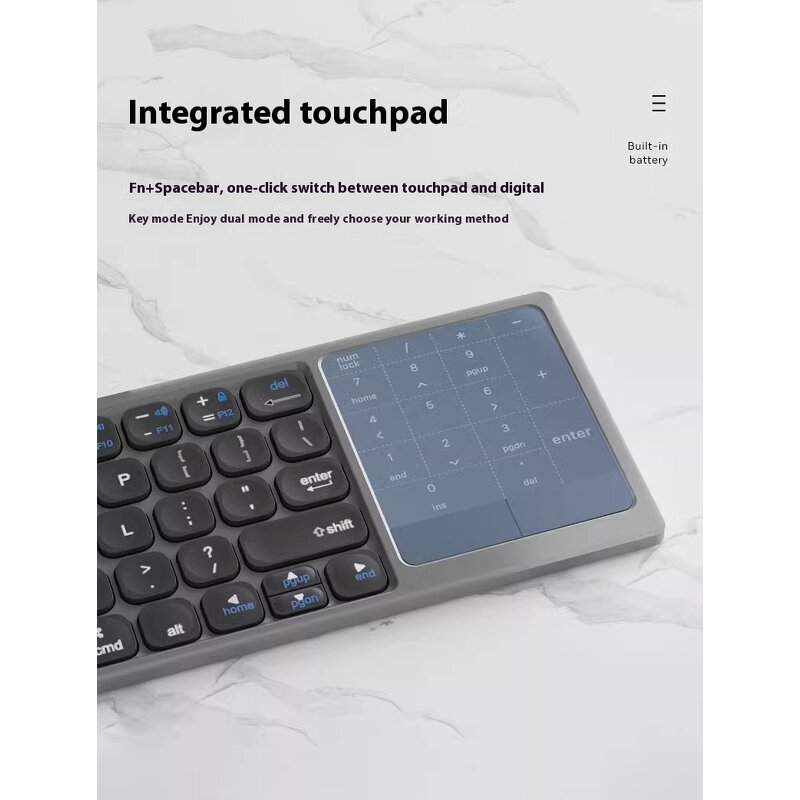 Folding Keyboard Manufacturer - OEM New Portable Full-key Wireless with Touchpad
