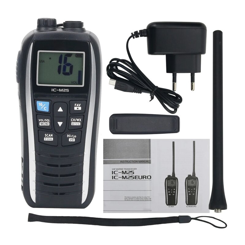 Marine VHF Radio Manufacturer - OEM IC-M25 5W 5KM Walkie Talkie Transceiver