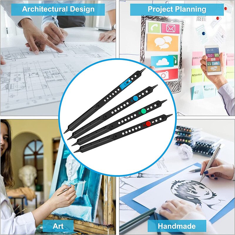 Drawing Ruler Manufacturer - OEM Hot Sale Adjustable Scale Divider Plastic Multi