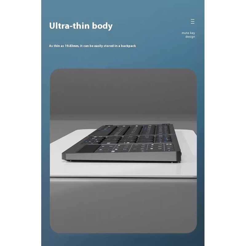 Folding Keyboard Manufacturer - OEM New Portable Full-key Wireless with Touchpad