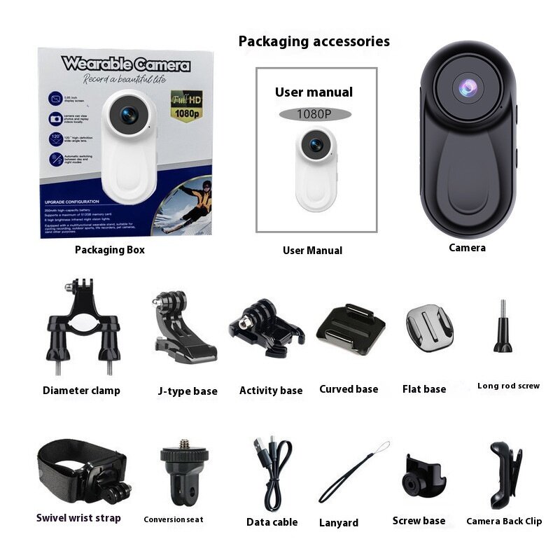 Sports Camera Manufacturer - OEM MD10A HD Mini Thumb Magnetic Recorder