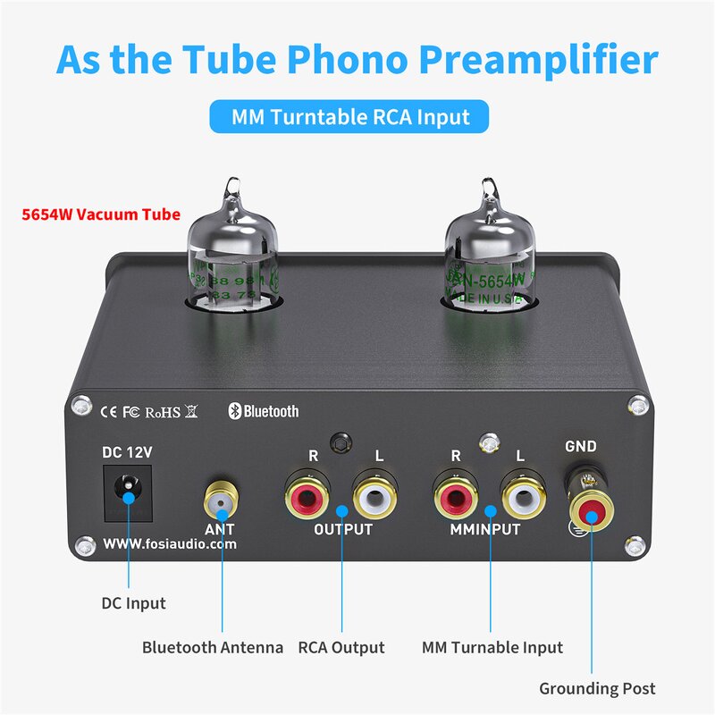 Phono Preamp Manufacturer - OEM Fosi Audio with 5654W Vacuum Tube Amplifier