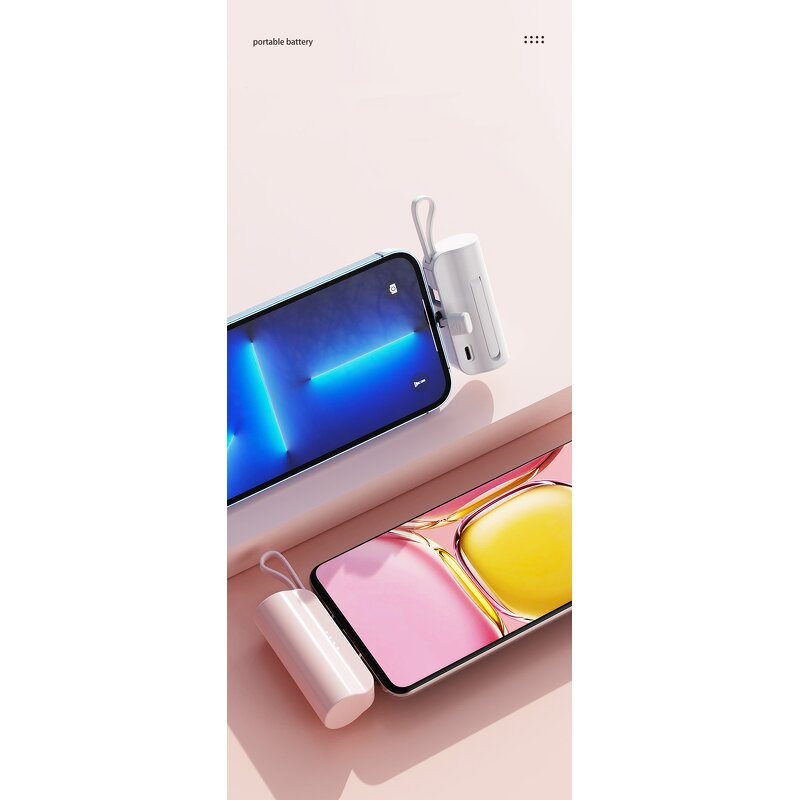 Power Bank Manufacturer - OEM 5000mAh Portable Capsule with Cable for Phone