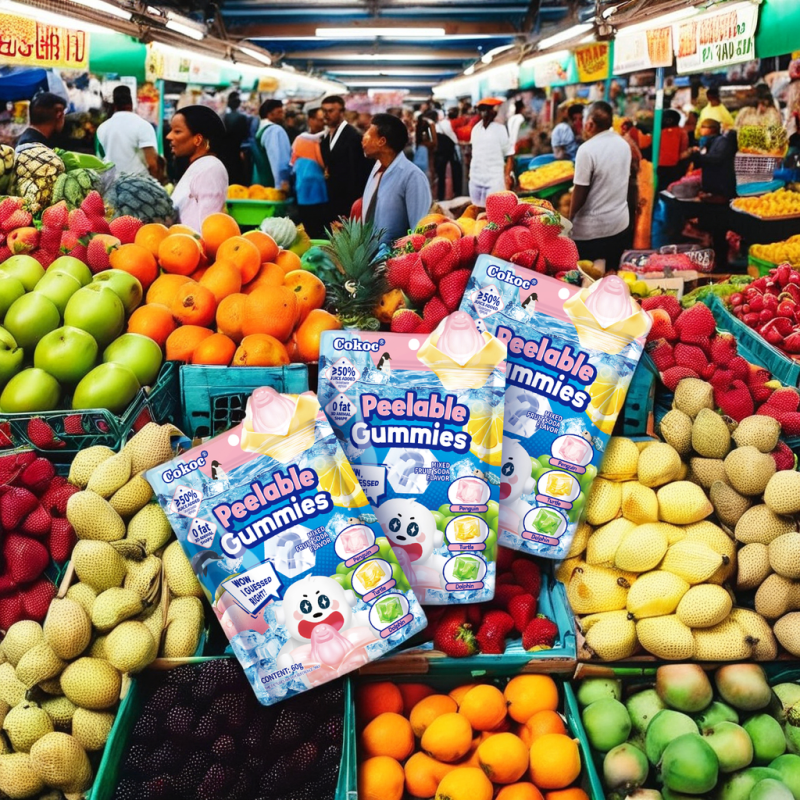 Peelable Gummies Factory - OEM 3D Jelly Multi Fruit Vitamin Candy