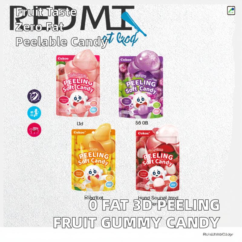 Peeling Gummy Manufacturer - OEM 0 Fat 3D Soft Candy Fruity Flavor
