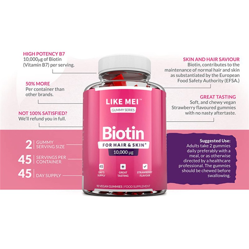 Halal Gummy Manufacturer - OEM Organic Biotin Vitamin Bears Supplement