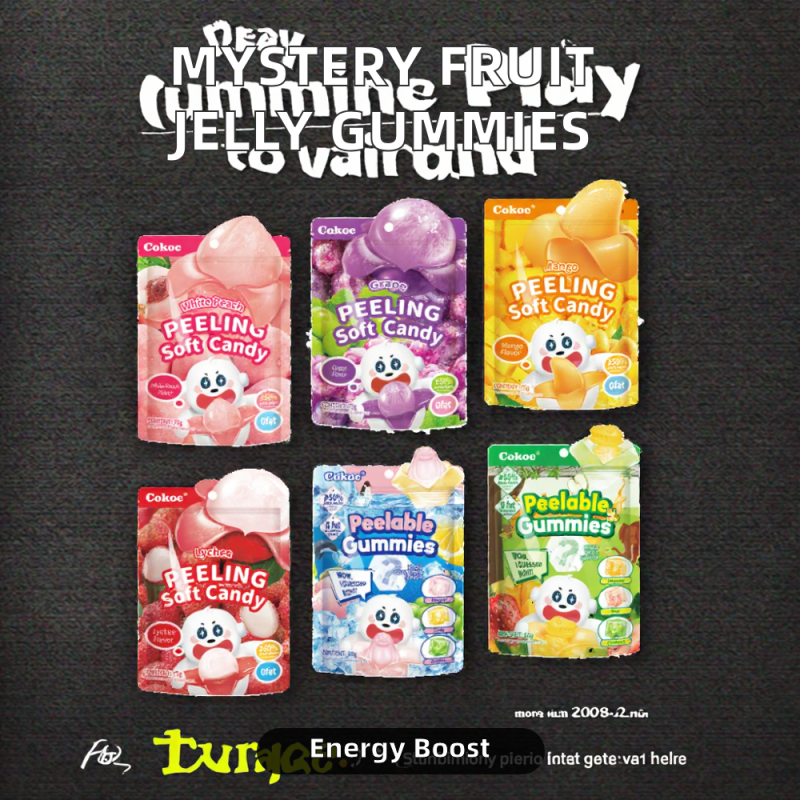 Fruit Gummy Candy Factory - OEM Peach Grape Lichi Mango Mint Flavors