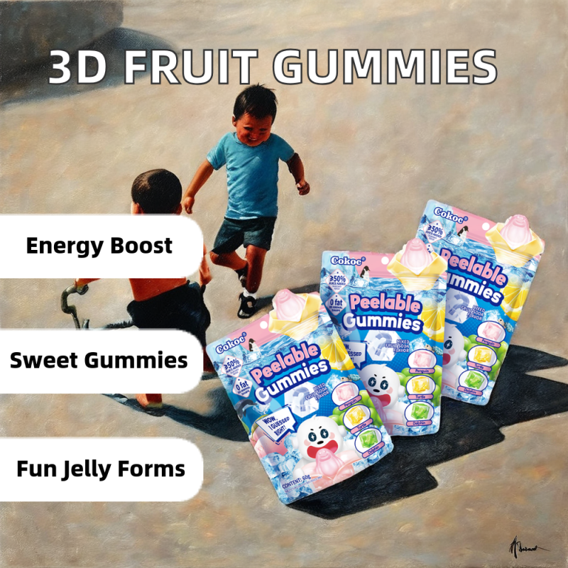 Peelable Gummies Factory - OEM 3D Jelly Multi Fruit Vitamin Candy