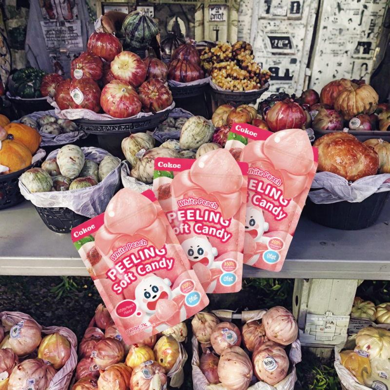 Peeling Jelly Candy Factory - OEM Hard Texture Fruit Flavors Decorated