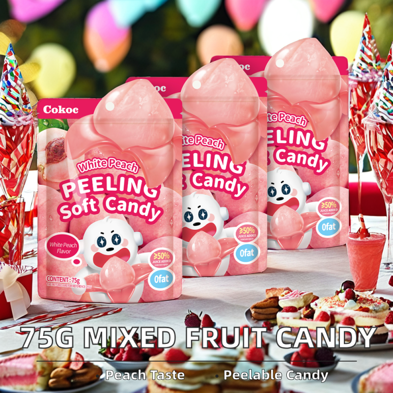 Gummy Candy Manufacturer - OEM 75g Hard Texture Fruit Flavors Bag