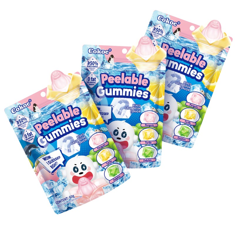 Peelable Gummies Factory - OEM 3D Jelly Multi Fruit Vitamin Candy