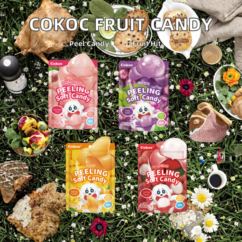 Gummy Candy Manufacturer - OEM Hard Texture Fruit Flavors Coated Bag