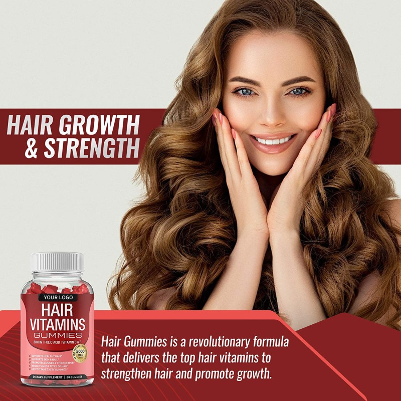 Hair Growth Gummy Manufacturer - OEM Collagen Biotin Multivitamin Supplement