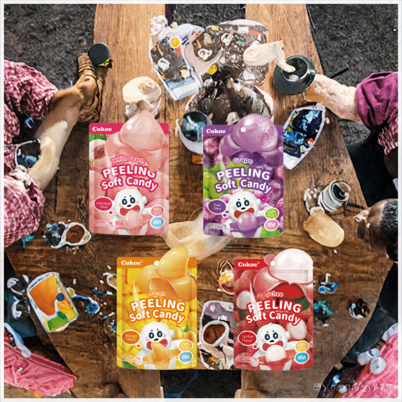 Fruit Gummy Candy Factory - OEM Peach Grape Lichi Mango Mint Flavors