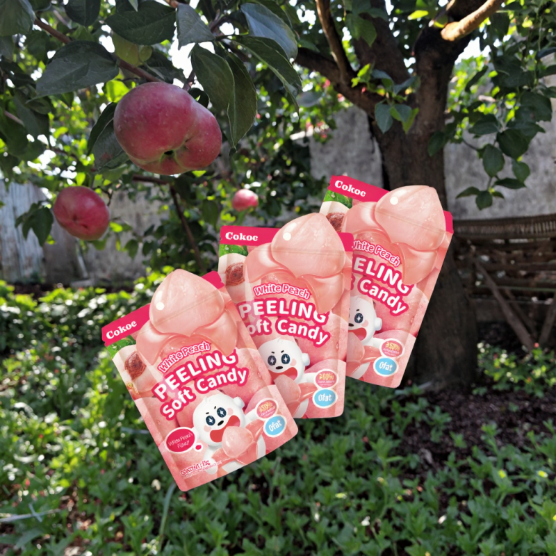 Halal Gummy Manufacturer - OEM Peach Flavor Peelable Jelly Assorted Shapes