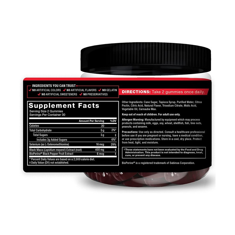 Maca Gummies Manufacturer - OEM Organic Peruvian Ginseng Root Men