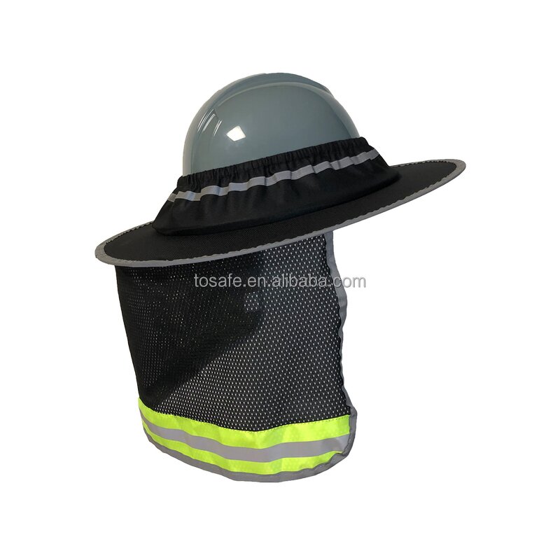 Hard Hat Sun Shield Manufacturer - OEM Yellow Orange Grey Blue Black Mesh Neck