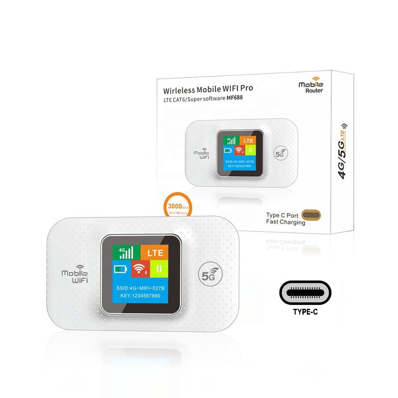 4G Mobile Router Factory - Hot Sales Custom Logo 3000mAh Type-C