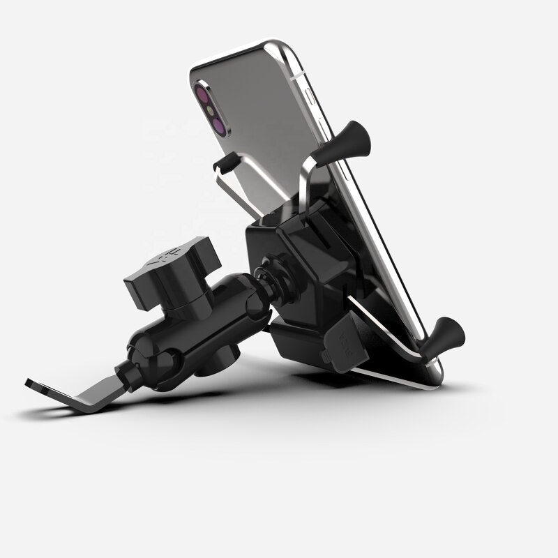 Motorcycle Phone Holder Manufacturer - New Design with USB Charger