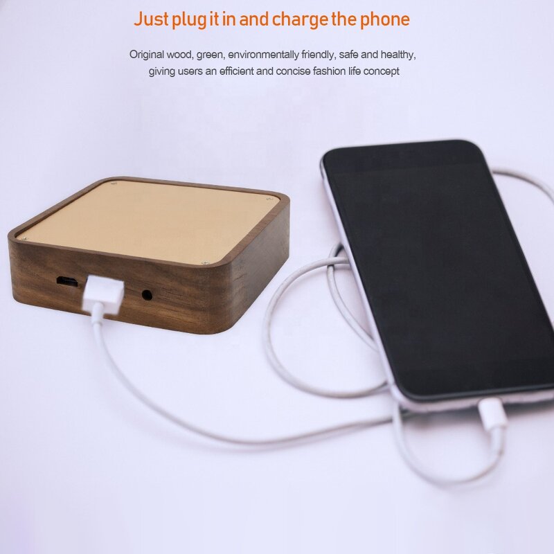 Wood Power Bank Factory - Hot Selling Wood Custom Logo Mobile Charger