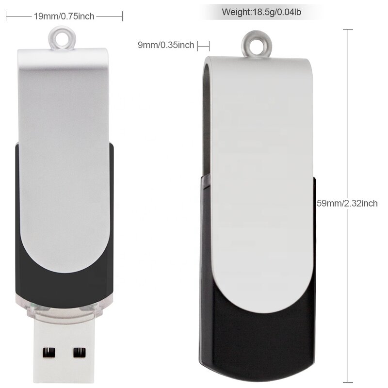 USB Flash Drive Factory - Custom Logo Swivel Metal Pendrive
