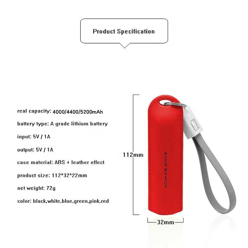 Key Chain Power Bank Factory - New Design Mini Size Logo Customization