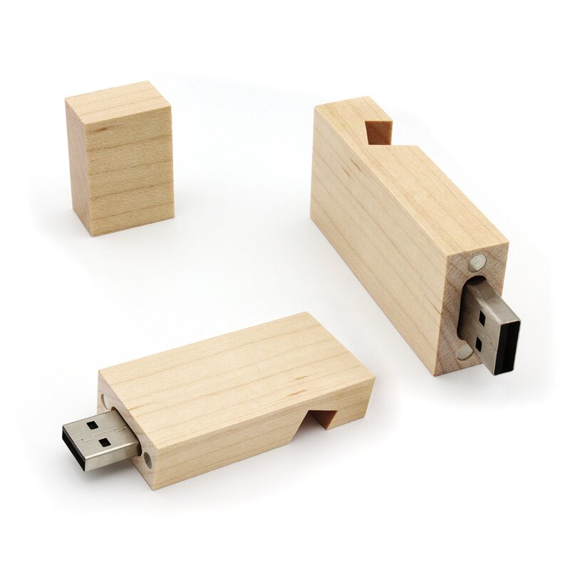 USB Flash Drive Manufacturer - Wood Custom Logo Pendrive Laser Print