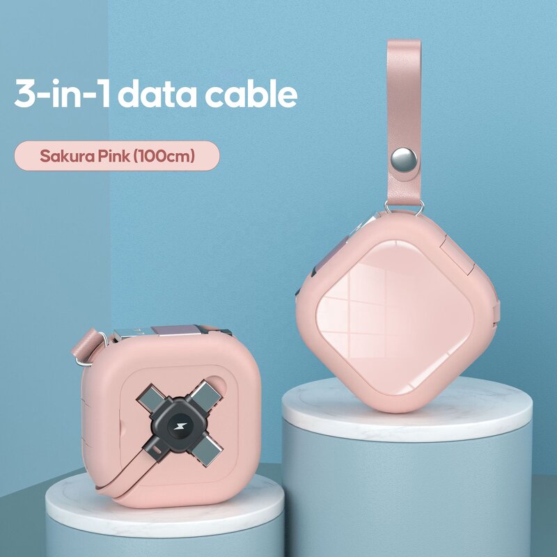 Data Cable Factory - New Design 4 in 1 5A Fast Charger Retractable Cable