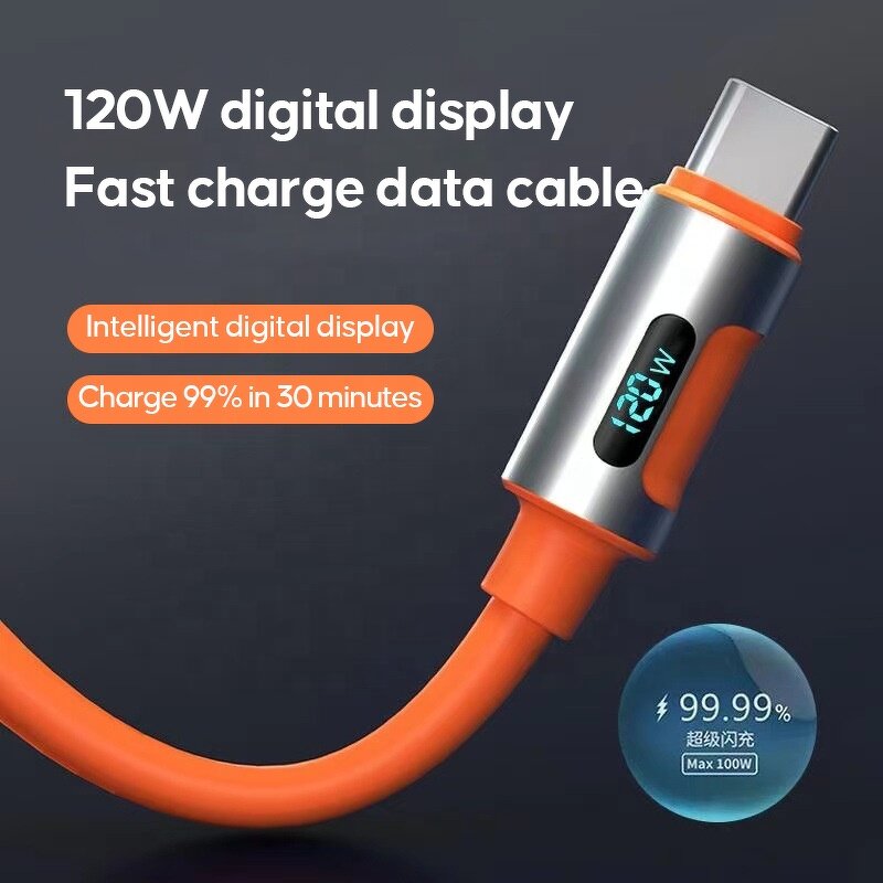 Type-c Charging Cable Factory - New Style 120W Super Fast Flash Charging