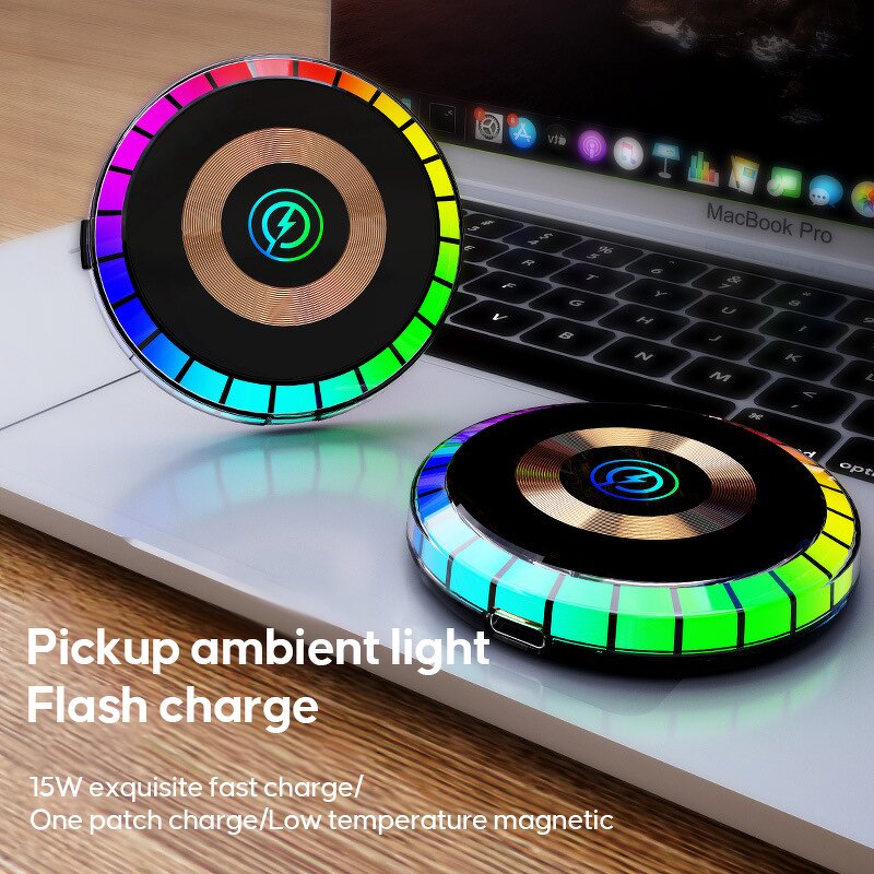 Magnetic Wireless Charger Manufacturer - Hot Sell New Car Charger with Light