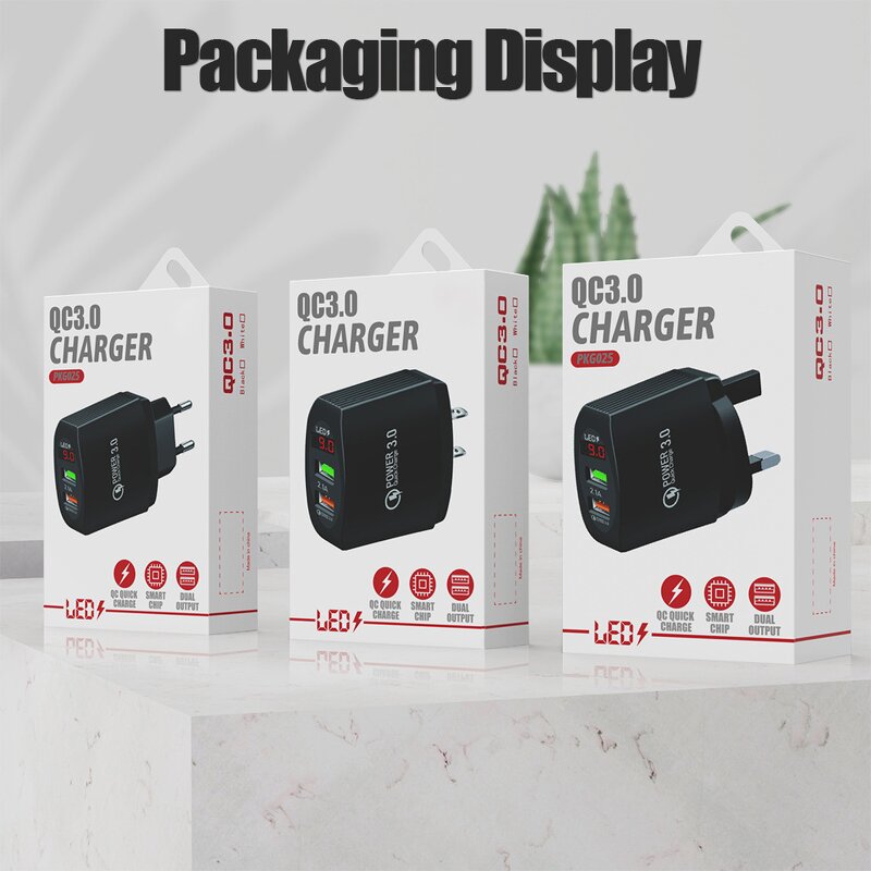 Wall Charger Factory - Hot Selling 2.4A Dual USB Digital Display