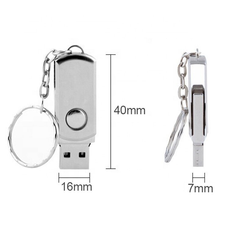 USB Flash Drive Manufacturer - Top Selling Custom Logo Swivel Mental