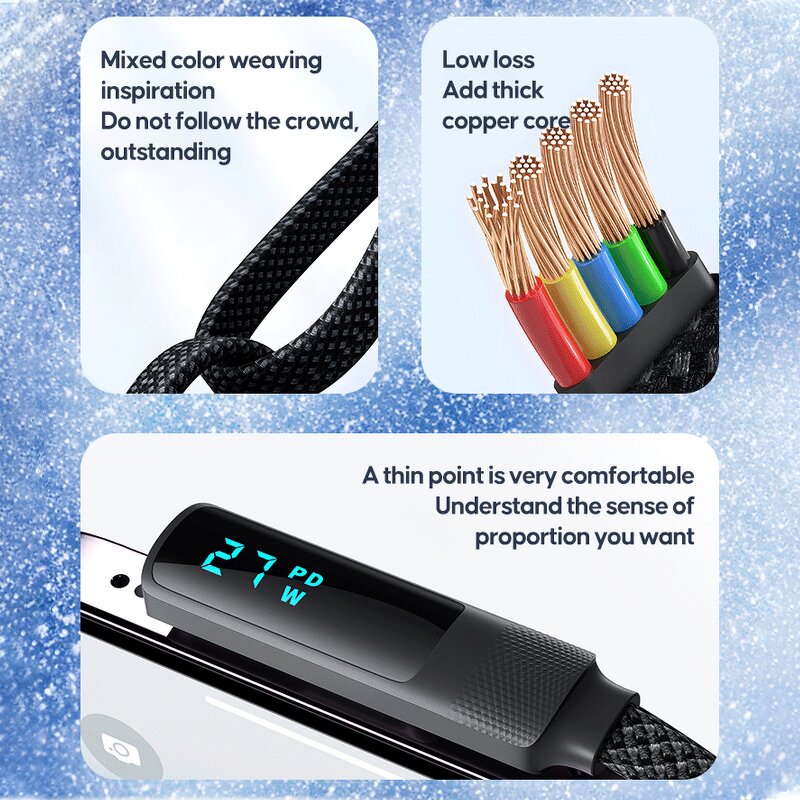 USB Type-C Cable Manufacturer - New Style 100W Fast Charging Braided