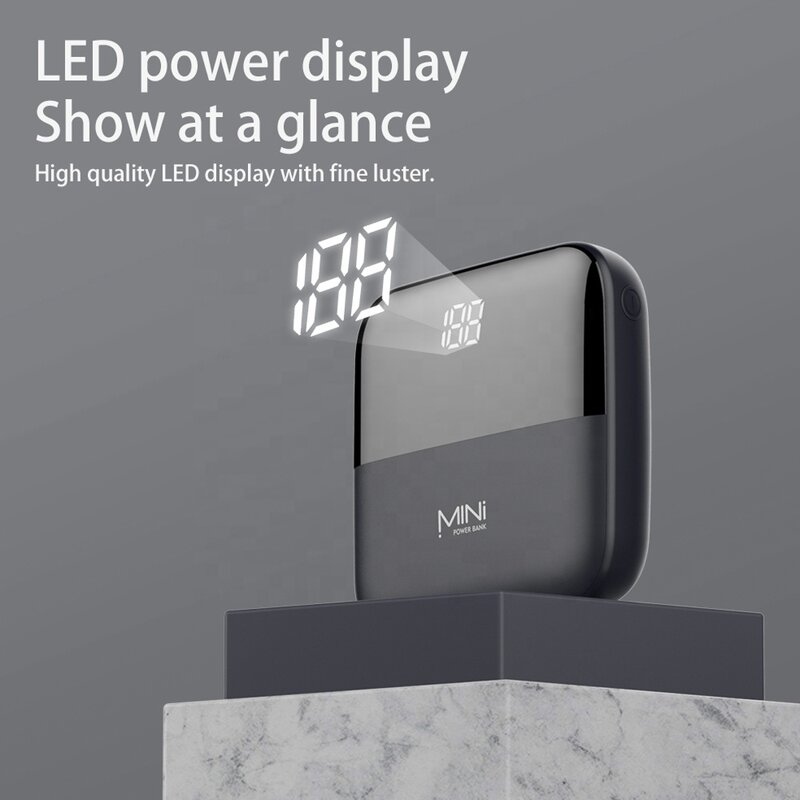 Mini Power Bank Factory - New Design Slim Fast Charge LED Display