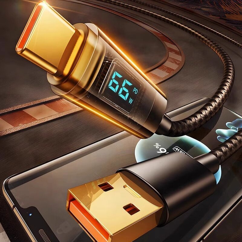 Type-c Braided Cable Manufacturer - Hot Sale 66W 2M 1M Super Fast