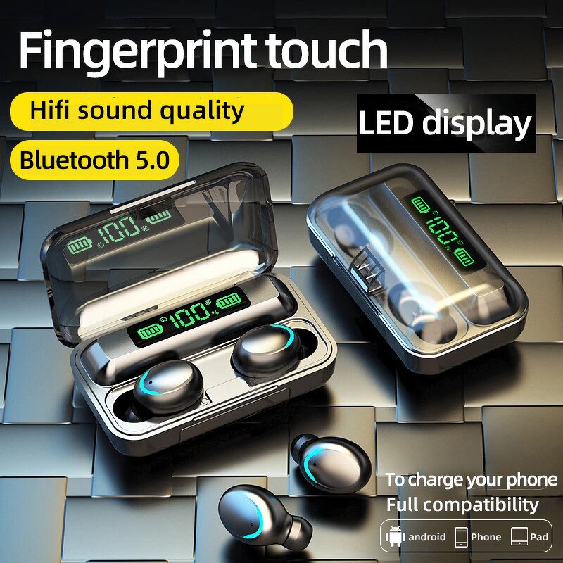 TWS Earbuds Factory - Wholesale Price F9 9D Hifi Stereo LED Display