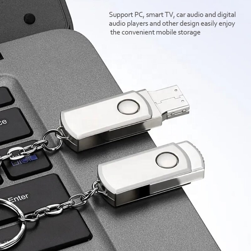 USB Flash Drive Manufacturer - Top Selling Custom Logo Swivel Mental