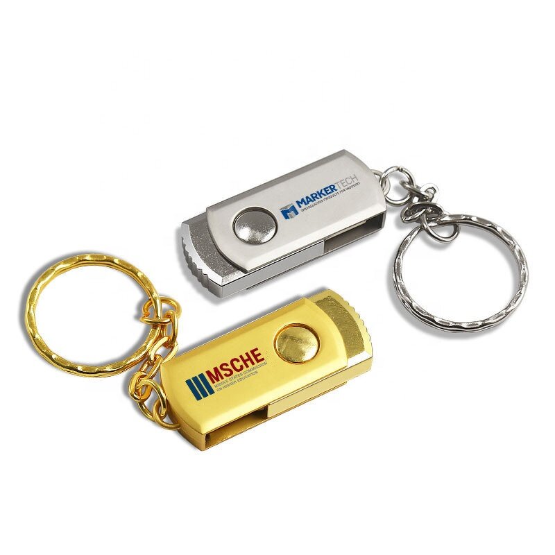 USB Flash Drive Manufacturer - Top Selling Custom Logo Swivel Mental
