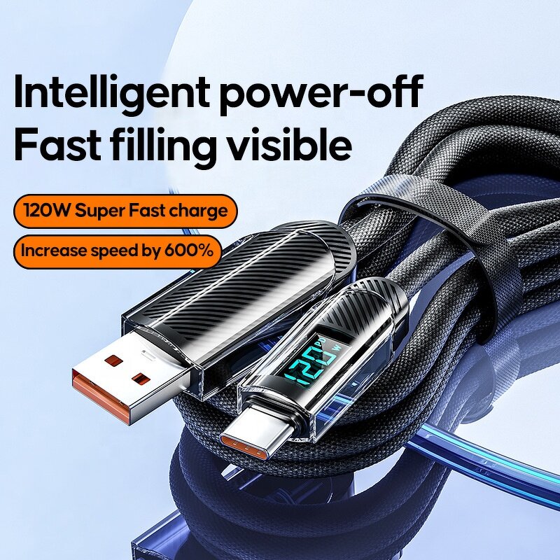 USB to Type-C Cable Manufacturer - New Design 120W Super Fast Charging