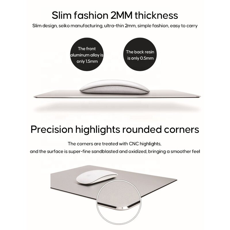 Metal Mouse Pad Factory - Metal Aluminum Hard Smooth Slim Gaming