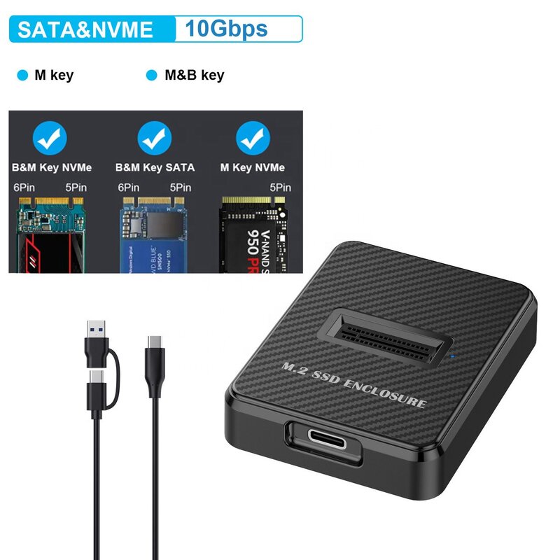 External SSD Factory - New Metal USB3.2 High Speed NVMe/SATA SSD