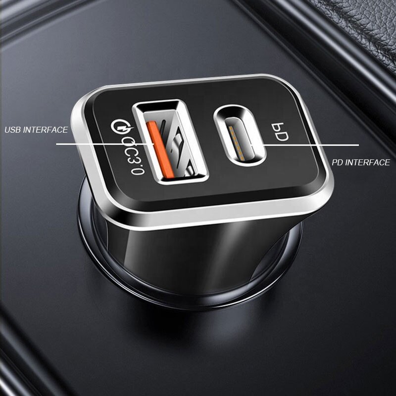 Car Charger Factory - Hot Sale PD USB Type C Dual Port Fast Charging