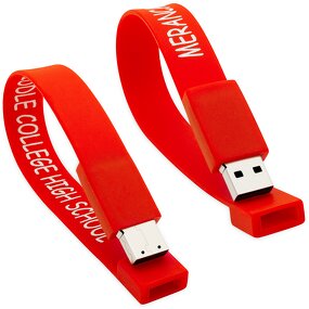 USB Flash Drive Manufacturer - Custom Logo Silicone Bracelet Pendrive