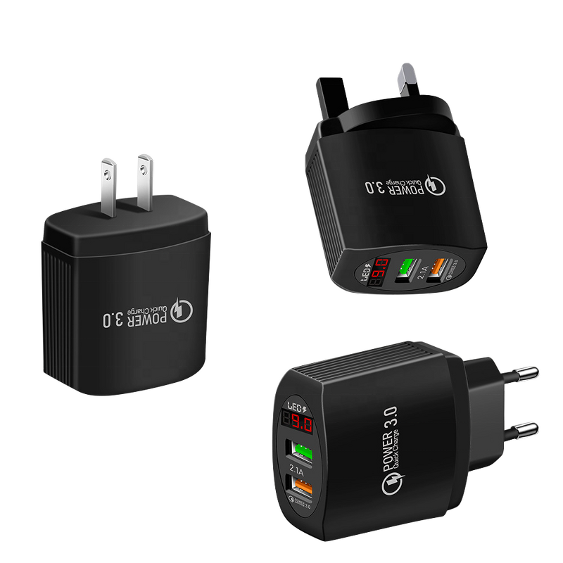 Wall Charger Factory - Hot Selling 2.4A Dual USB Digital Display