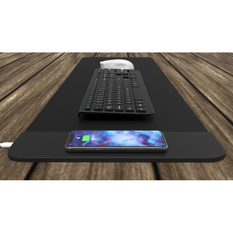 Wireless Charging Mouse Pad Factory - Hot Selling Soft Black Custom