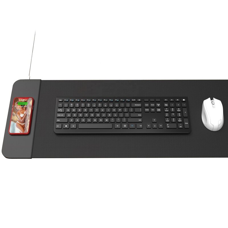 Wireless Charging Mouse Pad Factory - Hot Selling Soft Black Custom